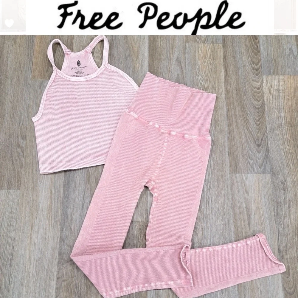 NEW Free People Movement Happiness Runs Top & Leggings Set - Picture 1 of 8